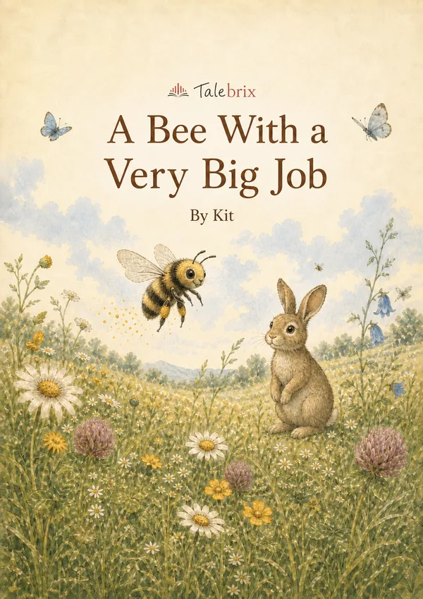 A Bee With a Very Big Job. By Kit. Front cover.