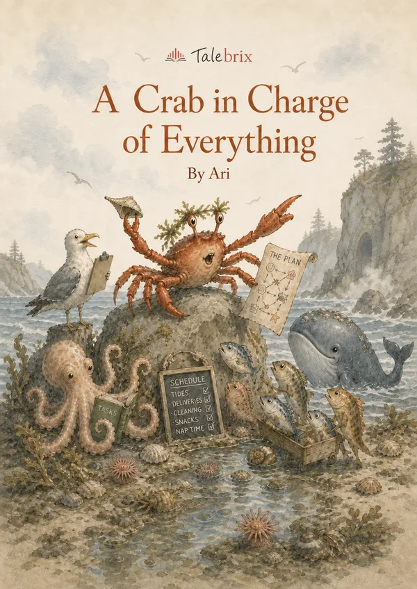 A Crab in Charge of Everything. By Ari. Front cover.