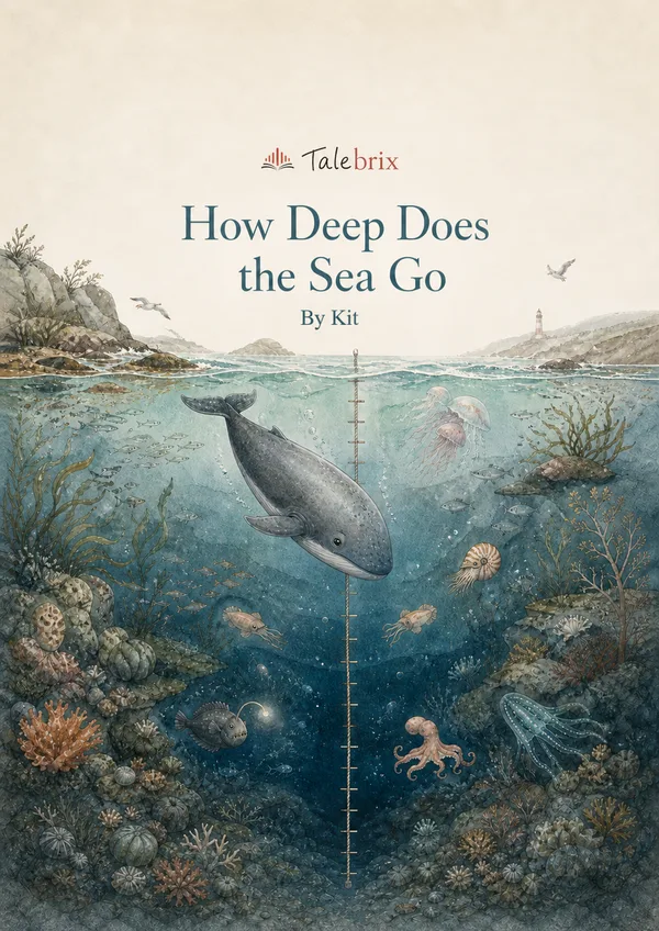 How Deep Does the Sea Go. By Kit. Front cover.