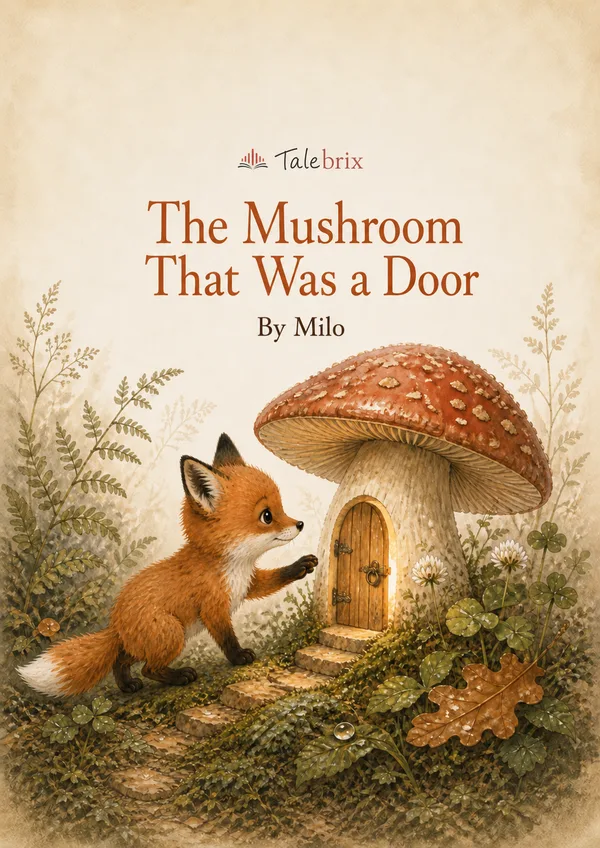 The Mushroom That Was a Door. By Milo. Front cover.