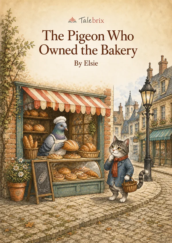 The Pigeon Who Owned the Bakery. By Elsie. Front cover.