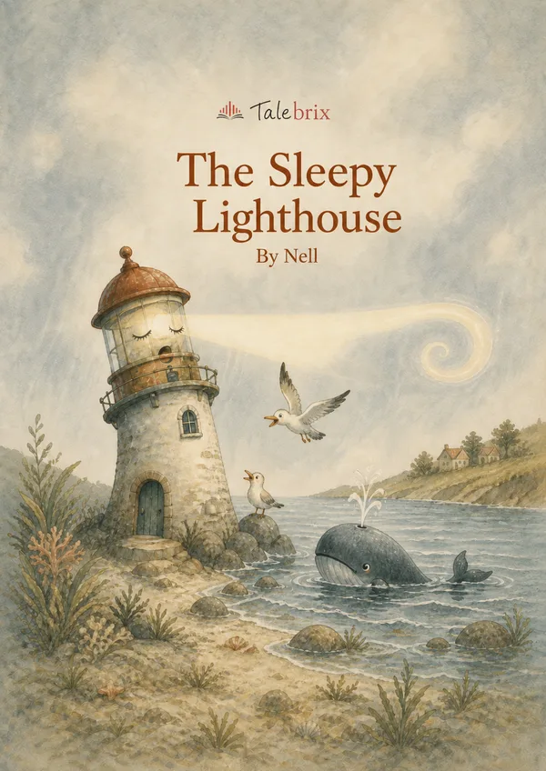 The Sleepy Lighthouse. By Nell. Front cover.