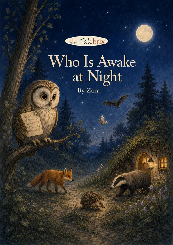 Who Is Awake at Night. By Zara. Front cover.